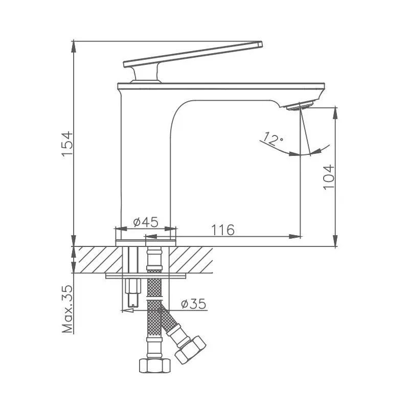 Смеситель Haiba HB10589 для раковины хром