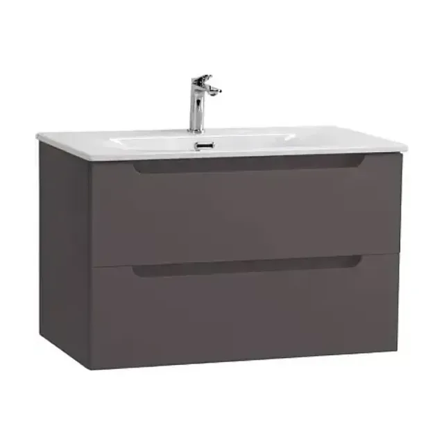 Тумба с раковиной BelBagno Этна (Etna) 90 темно-серая матовая (раковина BB-8099-90)