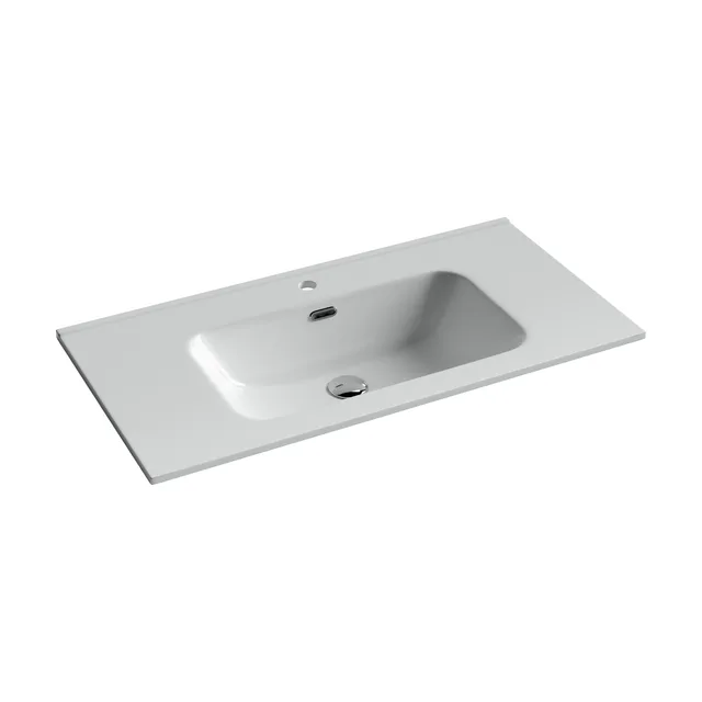 Раковина из сантехнического фарфора Ceramica Nova Элемент (Element) 91 см CN7002 накладная цвет белый