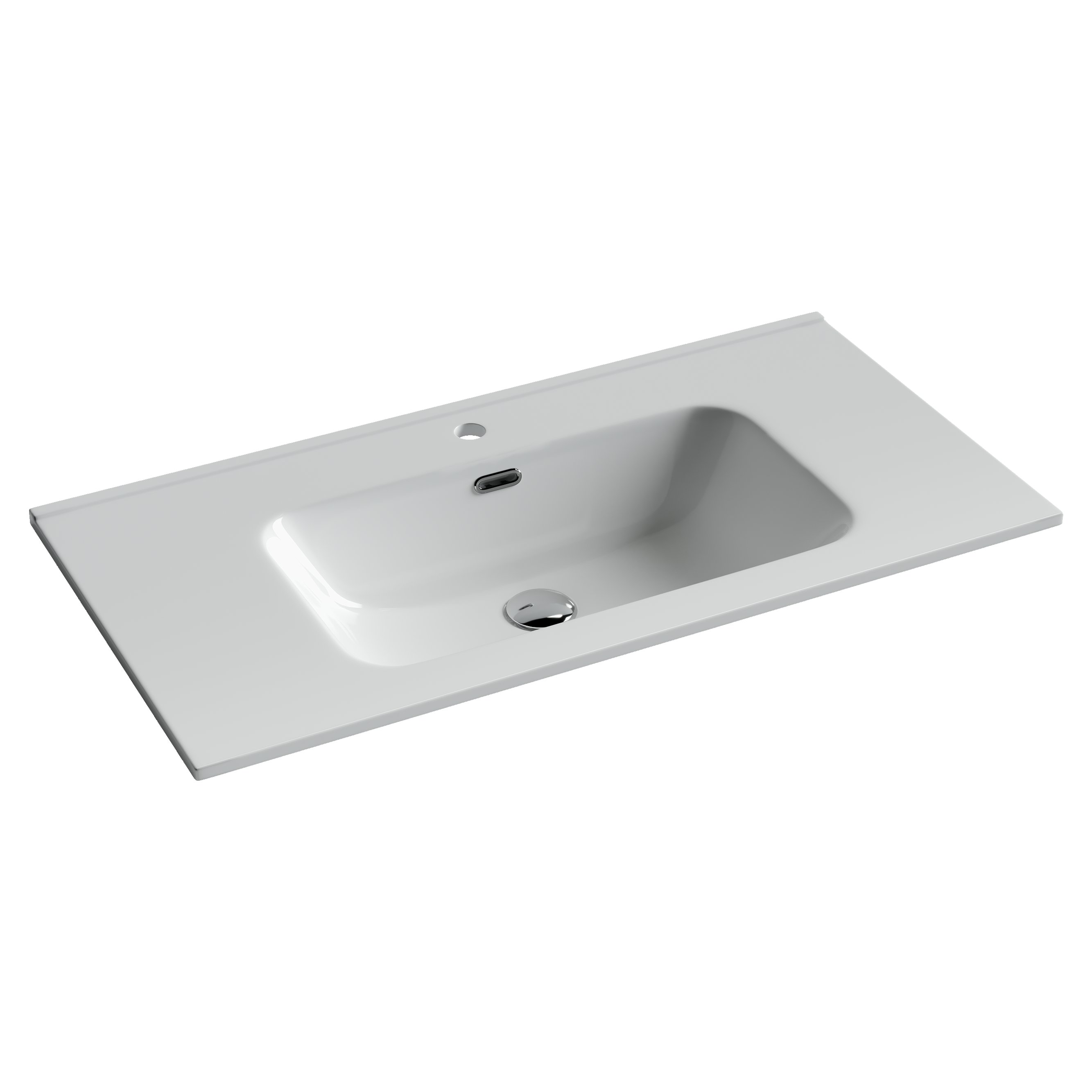 Раковина из сантехнического фарфора Ceramica Nova Элемент (Element) 91 см CN7002 накладная цвет белый