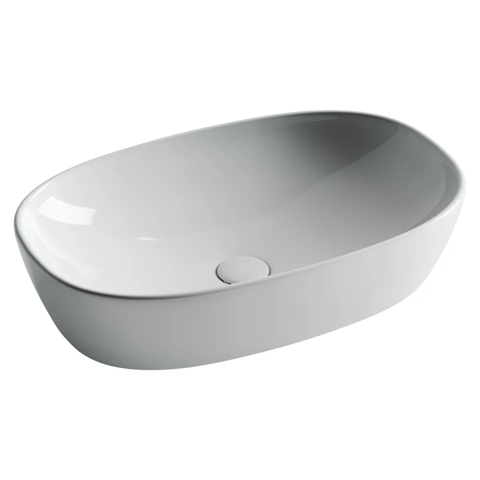 Раковина из сантехнического фарфора Ceramica Nova Элемент (Element) 60 см CN5039 накладная цвет белый