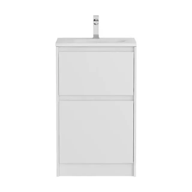 Тумба с раковиной BelBagno Крафт (Kraft) 39 50 напольная белый матовый (раковина BB-8099-3-50)