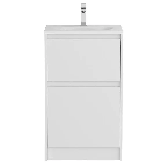 Тумба с раковиной BelBagno Крафт (Kraft) 39 50 напольная белый матовый (раковина BB-8099-3-50)