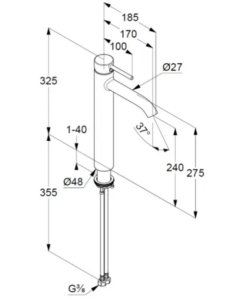 Смеситель Kludi Bozz 382860576 для раковины