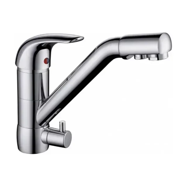 Смеситель Aquanet Kitchen AF777-44С для кухни с функцией подключения фильтра хром