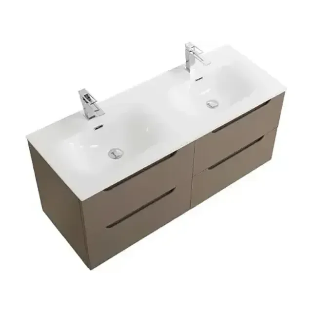 Тумба с раковиной BelBagno Этна (Etna) 120 бежевая матовая (раковина BB-8099-120-2)
