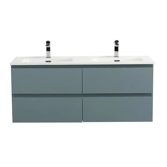 Тумба с раковиной BelBagno Крафт (Kraft) 120 с четырьмя ящиками голубая матовая (раковина BB1200-2-ETL)