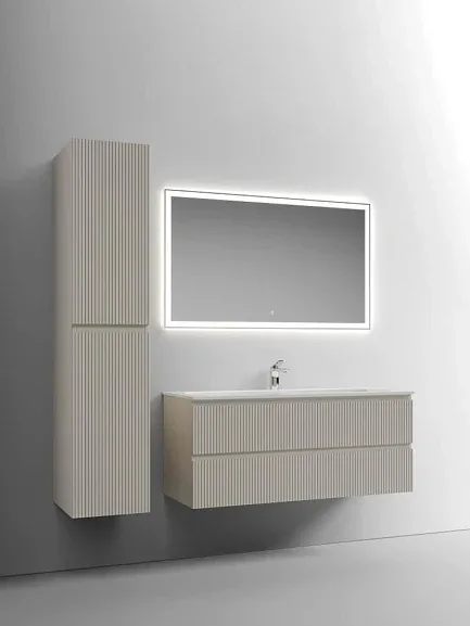 Комплект мебели Sancos Сноб Т/Snob T 120 Beige Soft (раковина Element CN7017)