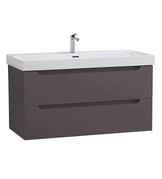 Тумба с раковиной BelBagno Этна (Etna) 100 темно-серая матовая (раковина BB-8078-100)