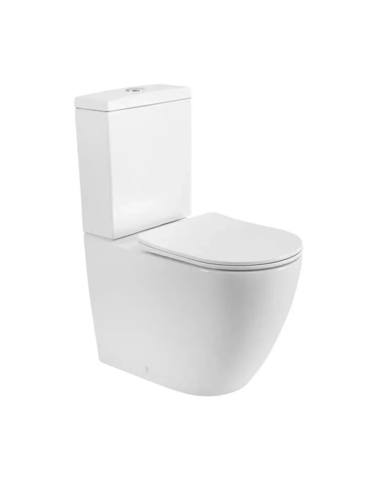 Унитаз-компакт Cezares Стайлус (Stylus) 37,5*65 безободковый Торнадо с крышкой-сиденьем микролифт