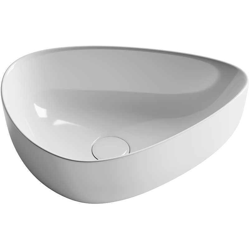 Раковина из сантехнического фарфора Ceramica Nova Элемент (Element) 46 см CN5026 накладная цвет белый