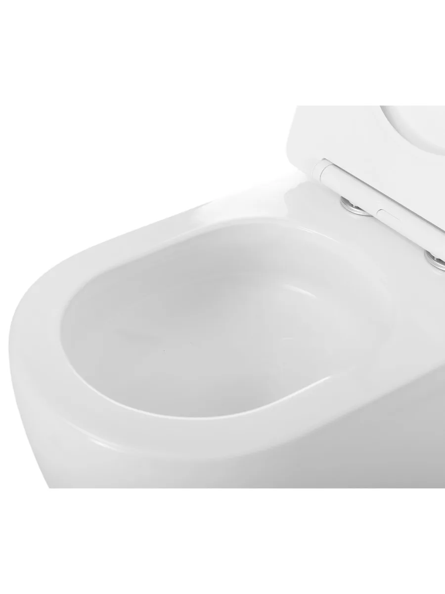 Унитаз приставной безободковый с сиденьем и смывом TORNADO BelBagno SFERA-TOR BB2141CB-TOR/SC