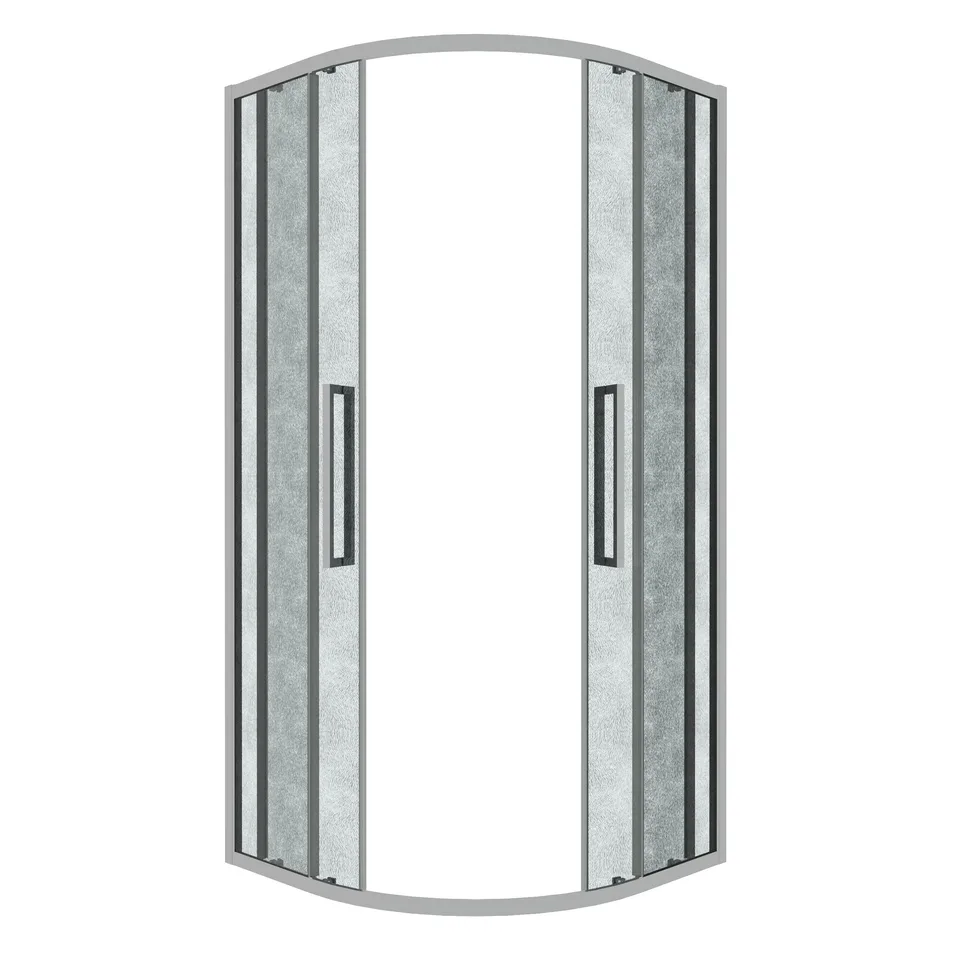 Душевое ограждение Grossman Cosmo 301.K33.02.9090.10.02 (90х90х195) Угловая,раздвижная,хром,стекло шиншилла, 1 место