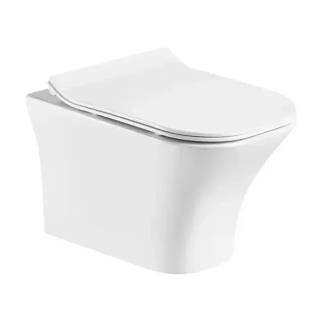 Подвесной унитаз Orange C02-100W 34*49 безободковый с крышкой-сиденьем микролифт Slim