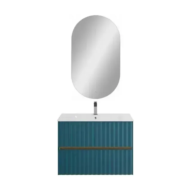 Комплект мебели Art&Max Элегант/Elegant 80 с LED подсветкой ручек аквамарин