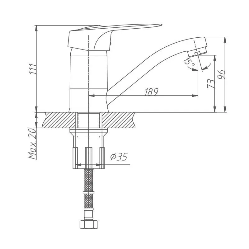 Смеситель Haiba HB4504-2 для кухни