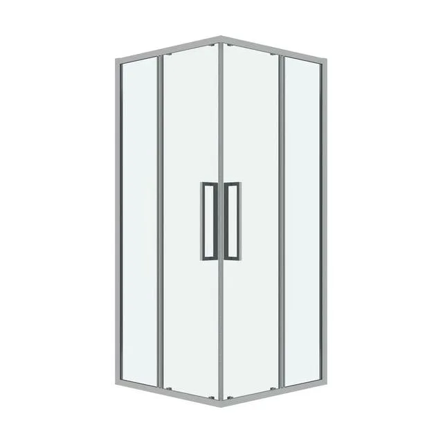 Душевое ограждение Grossman Cosmo 300.K33.02.8080.10.00 (80х80х195) квадрат,раздвижная,хром,стекло прозрачное