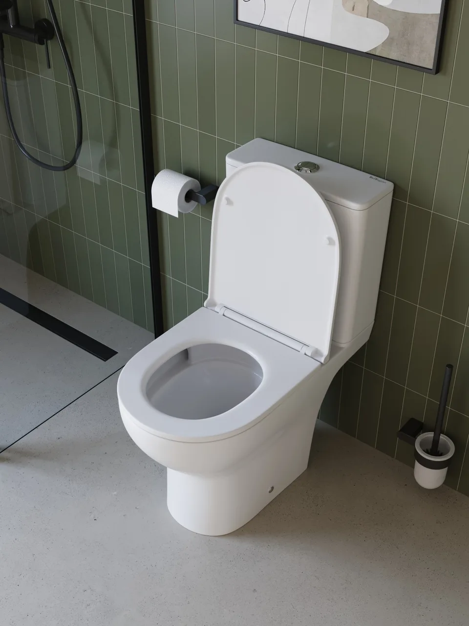 Унитаз-компакт с сиденьем и смывом TORNADO BelBagno LOUNGE-TOR-2 BB2802CP/T-TOR/SC