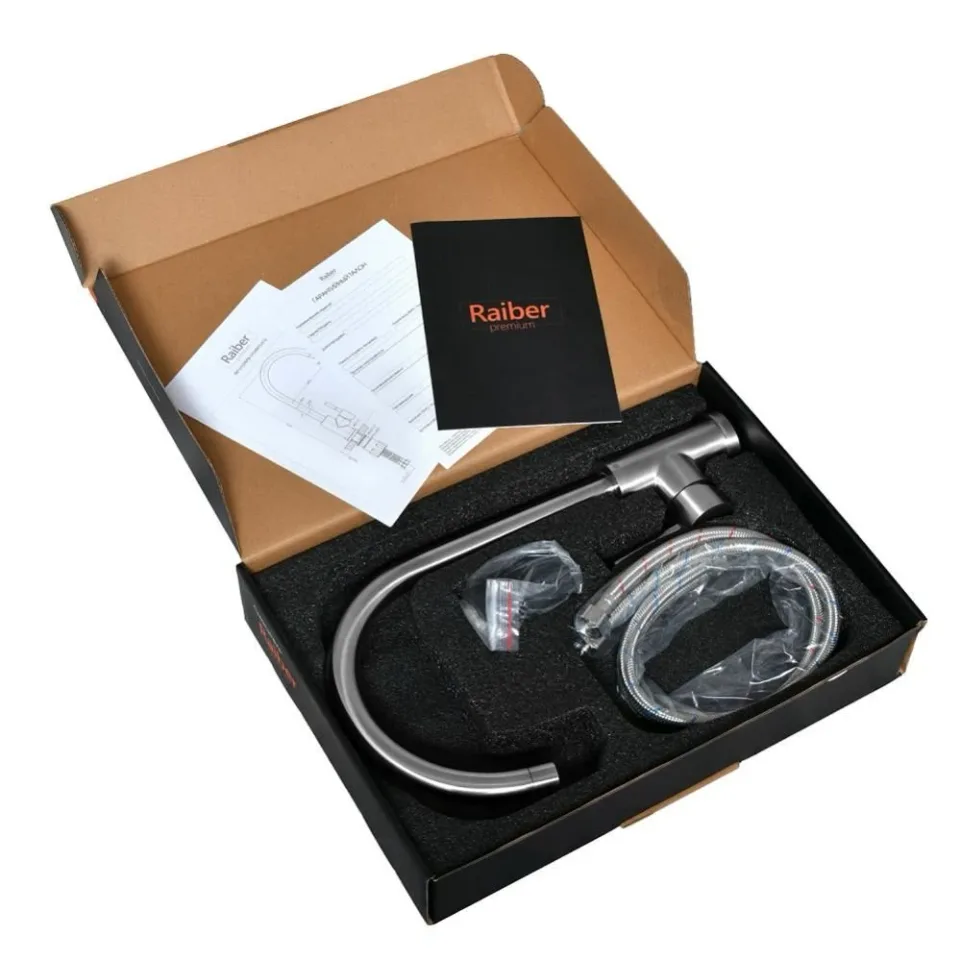 Смеситель Raiber Graceful RP-012 для кухни хром