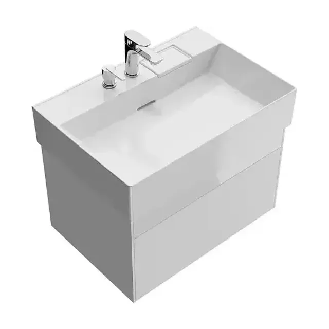 Тумба с раковиной Kerama Marazzi Logica 70 белоснежный, 2 отверстия