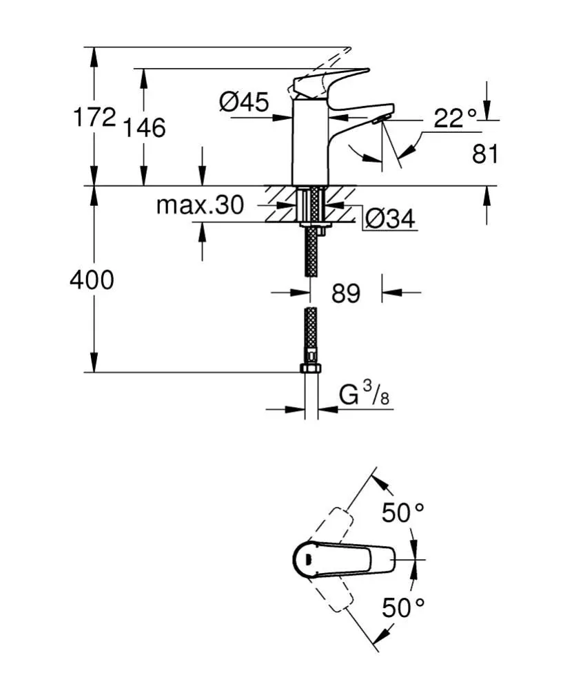 Смеситель Grohe BauFlow для раковины 23752000