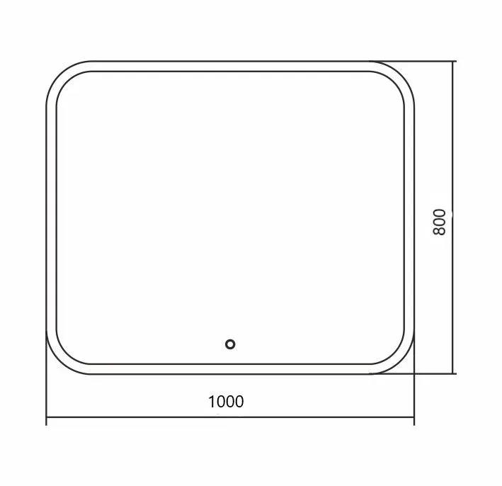 Зеркало Aquanika Basic 100*80 AQB80100RU40 с подсветкой и сенсорным выключателем