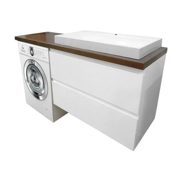 Тумба с раковиной Эстет Malibu Luxe 155 ФР-00007114 подвесная правосторонняя 2 ящика