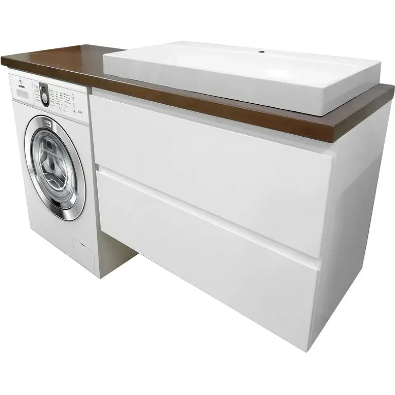 Тумба с раковиной Эстет Malibu Luxe 155 ФР-00007114 подвесная правосторонняя 2 ящика