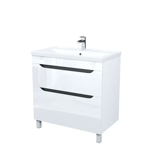 Тумба с раковиной IDDIS Рэй (Ray) 80 см, белая