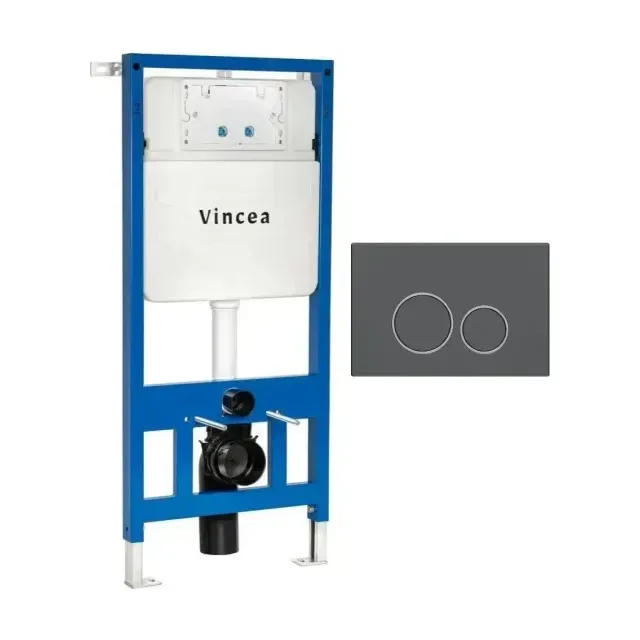 Система инсталляции для унитазов Vincea VIS-601 + кнопка вороненая сталь