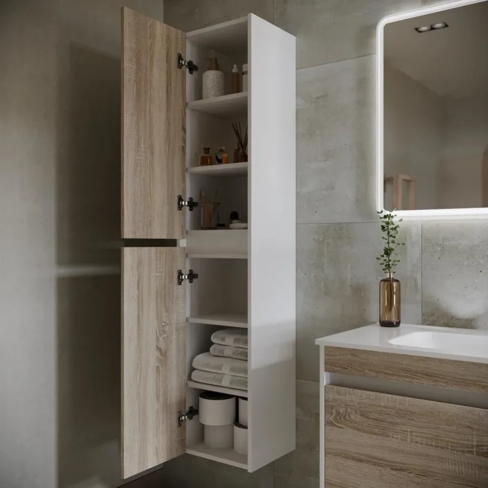 Пенал Sancos Smart 35 дуб бардолино/белый L/R