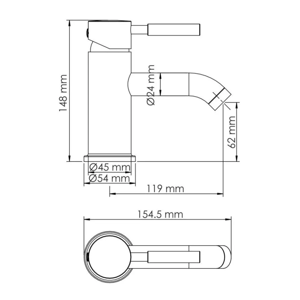 Смеситель для раковины WasserKRAFT Wern 4205 сатин