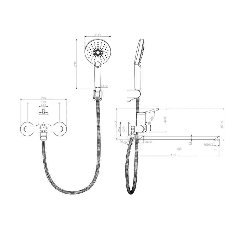 Смеситель Lemark Minima LM3851C универсальный хром
