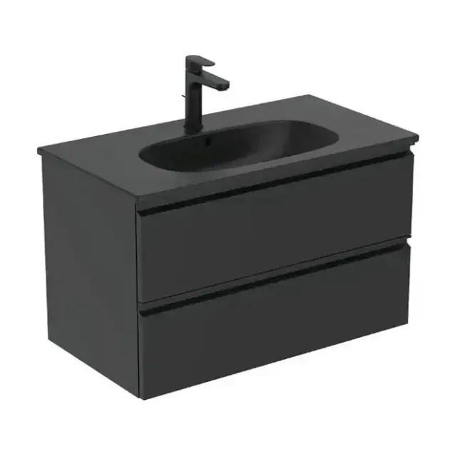 Тумба с раковиной Ideal Standard Tesi 80 черная матовая
