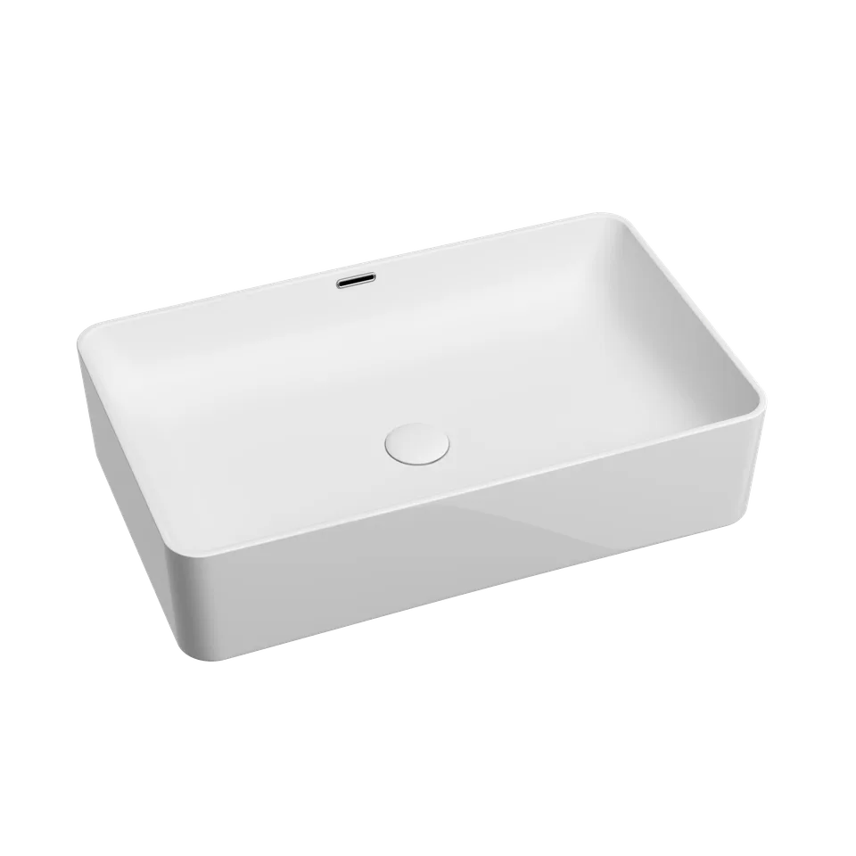 Раковина из сантехнического фарфора Ceramica Nova Элемент (Element) 61 см CN6065 накладная цвет белый
