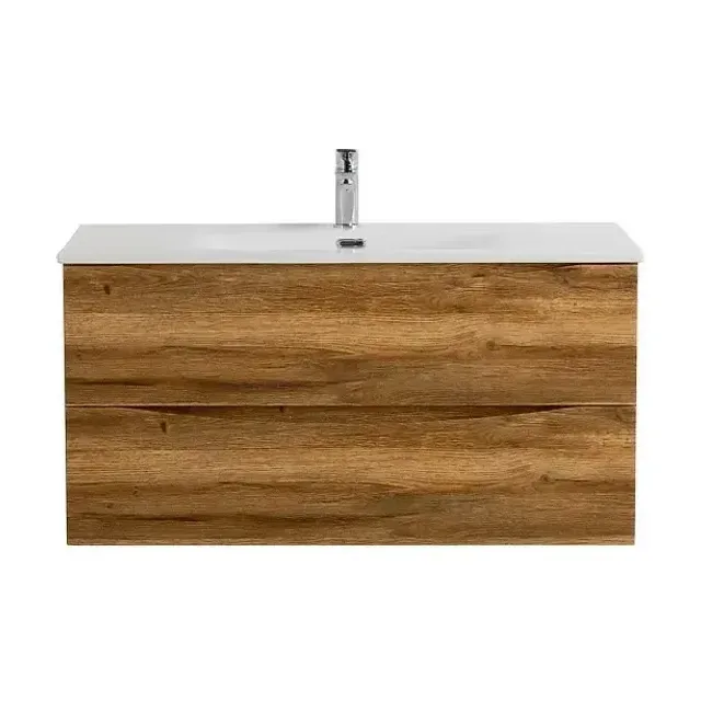 Тумба с раковиной BelBagno Marino-Cer-N 100 дуб рустик