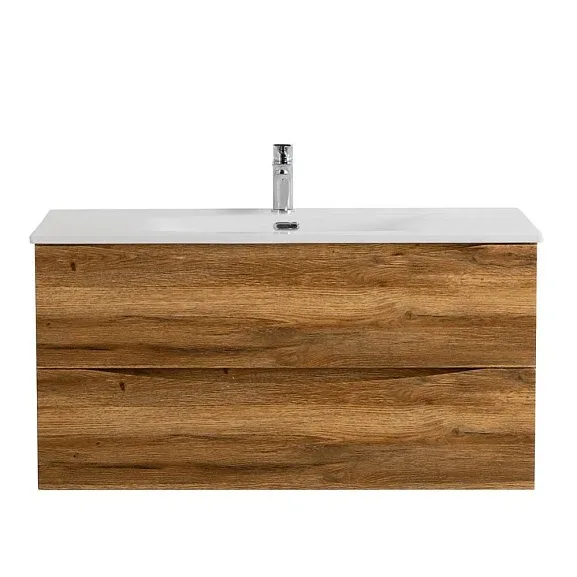 Тумба с раковиной BelBagno Marino-Cer-N 100 дуб рустик