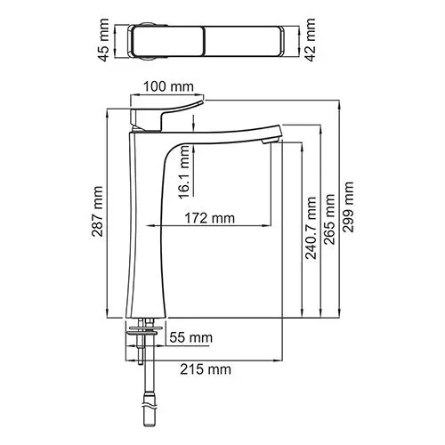 Смеситель WasserKRAFT Aller 1063H для раковины