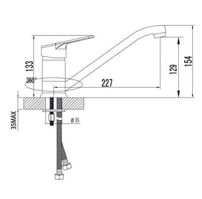 Смеситель Lemark Luna для кухни LM4104C