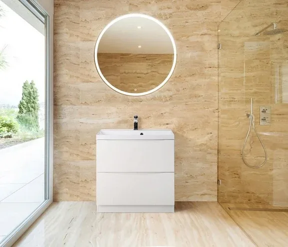 Комплект мебели BelBagno Марино (Marino) 60 белый глянец напольный