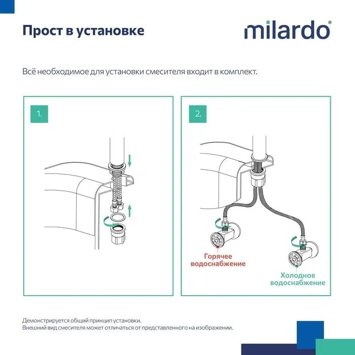Смеситель Milardo Мейз (Maze) MAZBN00M01 для раковины сатин