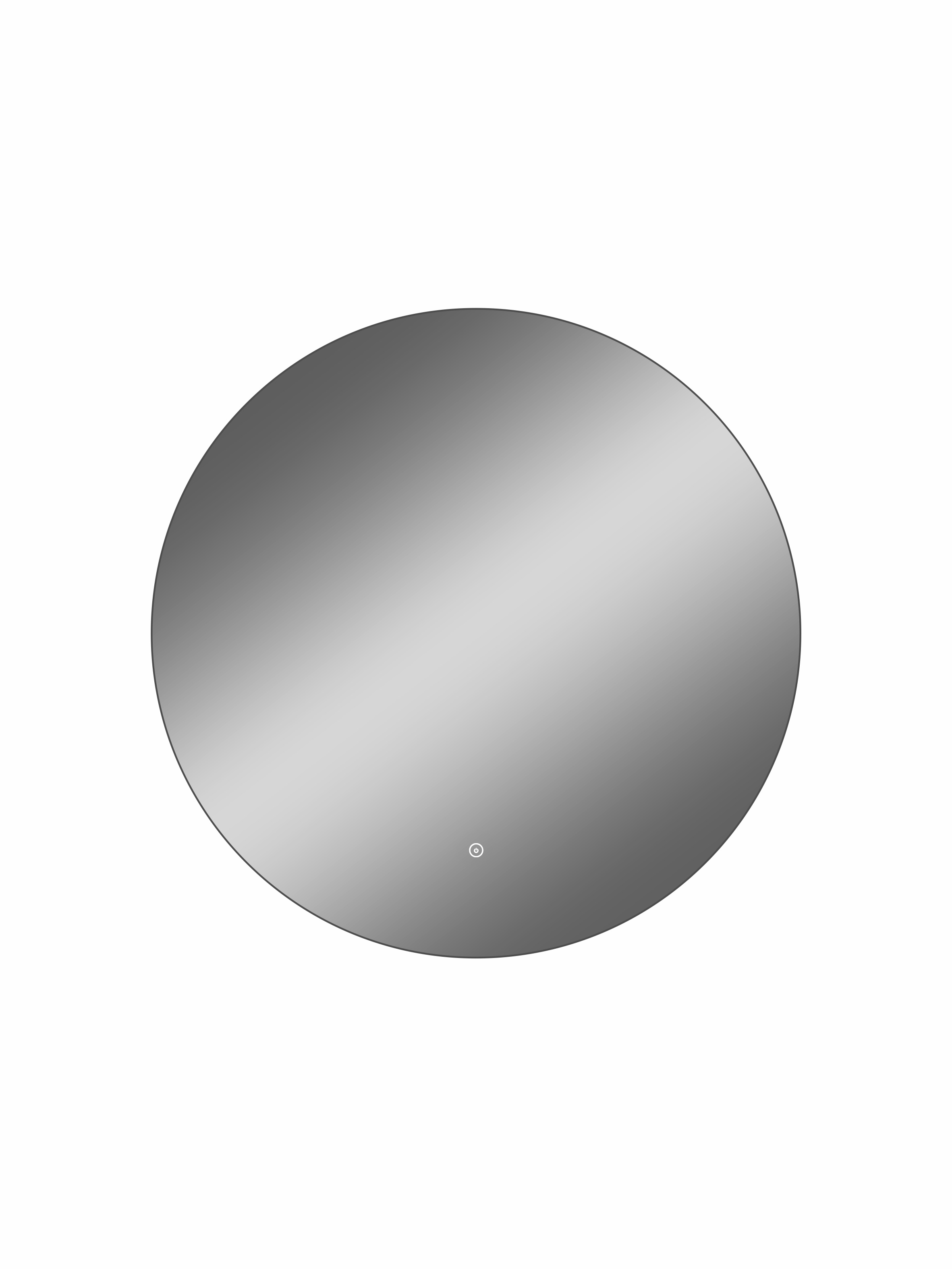 Зеркало Zled-A с LED-подсветкой, D80см, круглое