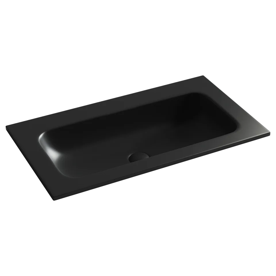 Раковина из сантехнического фарфора Ceramica Nova Грация (Grace) 81 см CN7012MBwx накладная цвет черный матовый