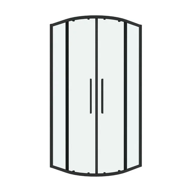 Душевое ограждение Grossman Cosmo 301.K33.02.8080.21.00 (80х80х195) Угловая,раздвижная,черный матовый,стекло прозрачное