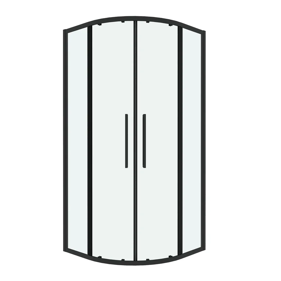 Душевое ограждение Grossman Cosmo 301.K33.02.1010.21.00 (100х100х195) Угловая,раздвижная,черный матовый,стекло прозрачное, 1 место