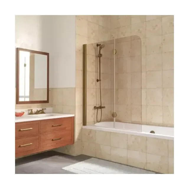 Шторка на ванную E2V LUX 120 05 05 L, профиль бронза, стекло бронза