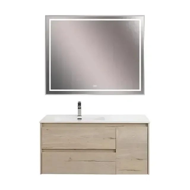 Комплект мебели BelBagno Крафт (Kraft) 100 белый дуб Галифакс левая