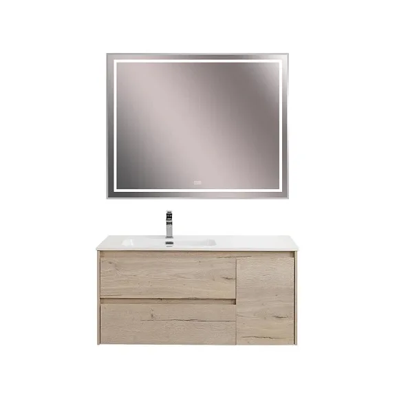 Комплект мебели BelBagno Крафт (Kraft) 100 белый дуб Галифакс левая