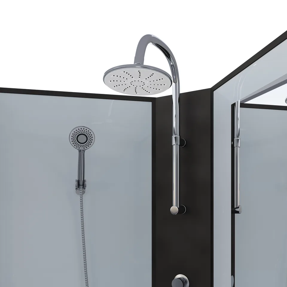 Душевая кабина Niagara Classic NG-6701-14BKTG (90х90х210) средний поддон(26см),черный,стекло прозрачное,4 места