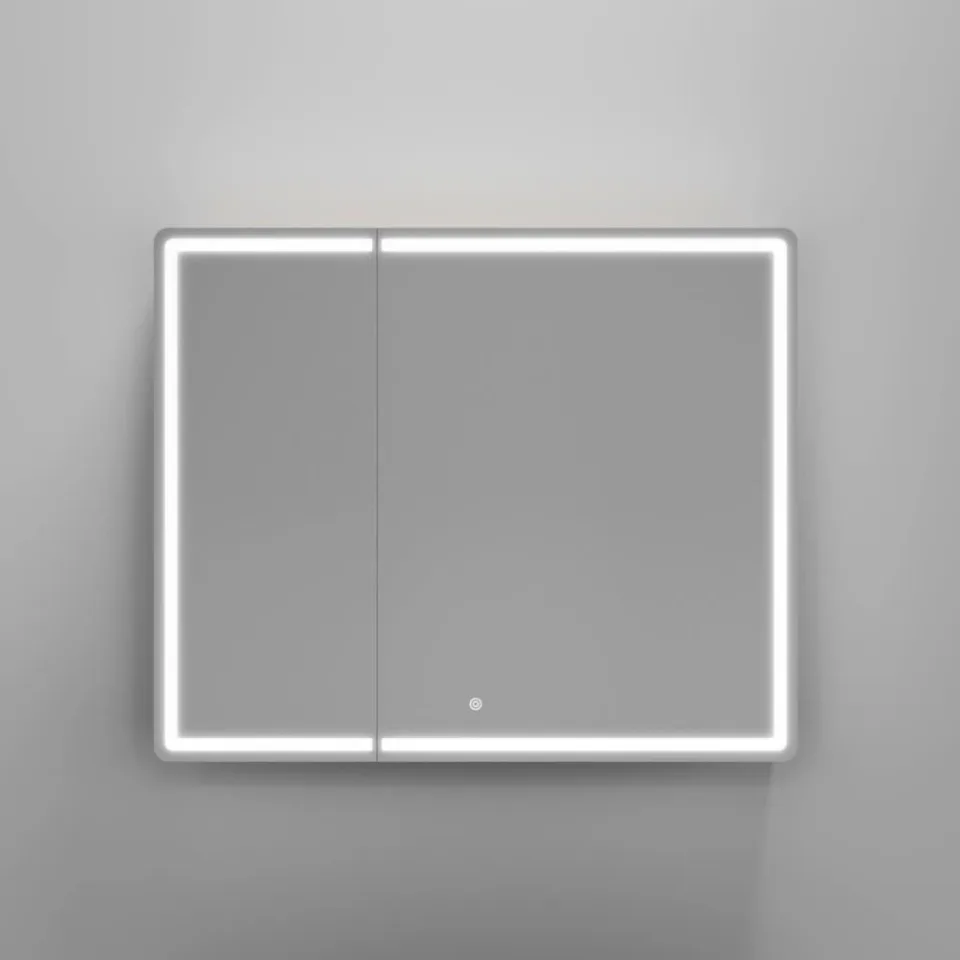 Зеркало-шкаф Sancos Mirror 89*74 с Led подсветкой дуб галифакс натуральный